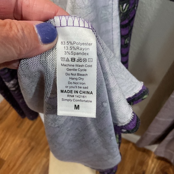 Lularoe Purple Knit Cardigan Size Medium - Picture 5 of 6